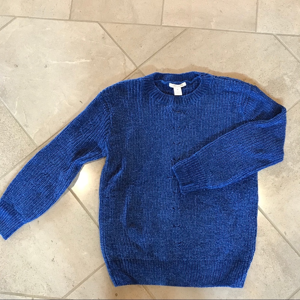 Bright Blue Chenille Sweater